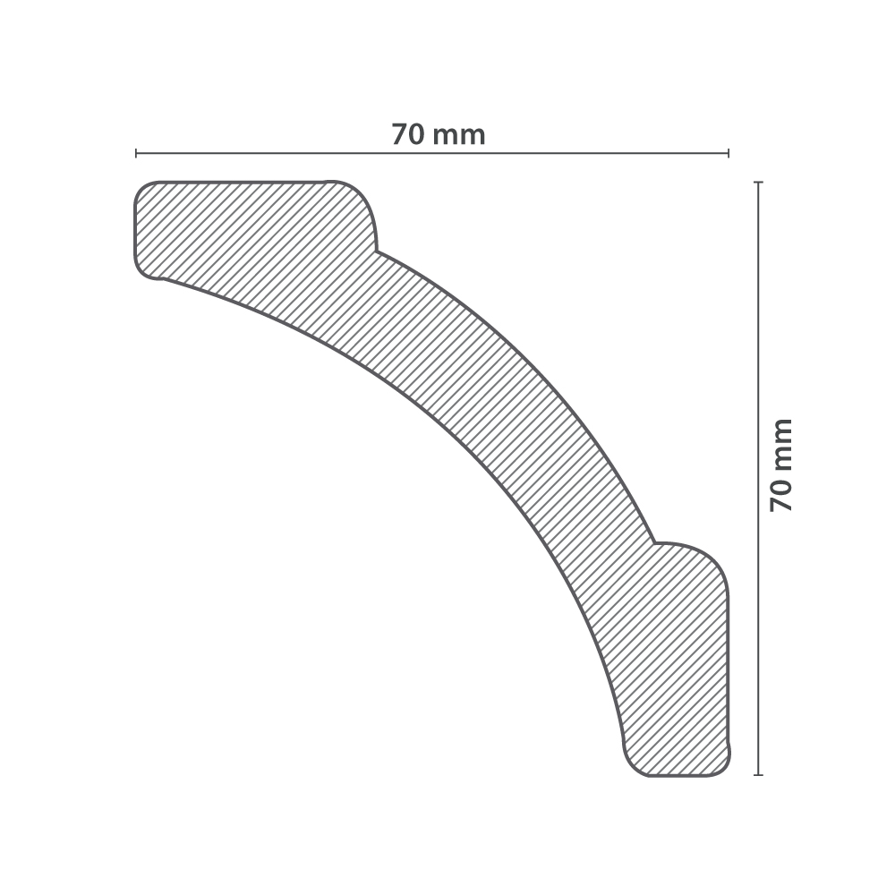 Moulure de Plafond A10 (70x70mm) – Image 3