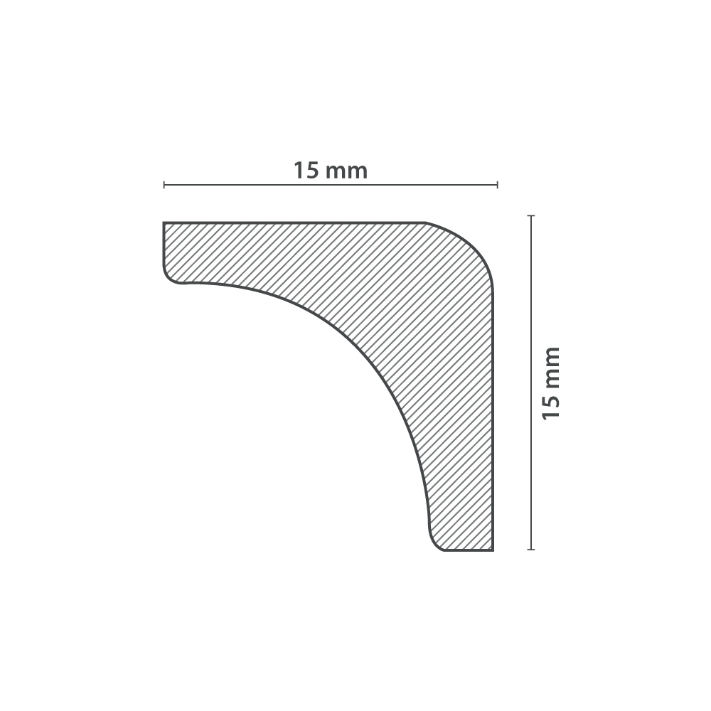 Moulure de Plafond A3 (15x15mm) – Image 3