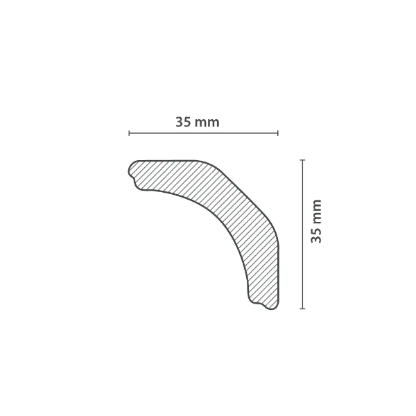 Moulure de Plafond A5 (35x35mm) – Image 3