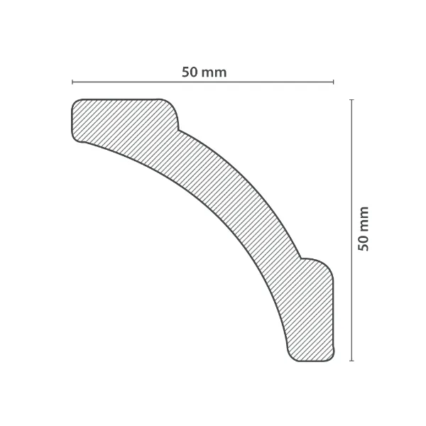 Moulure de Plafond A7 (50x50mm) – Image 3