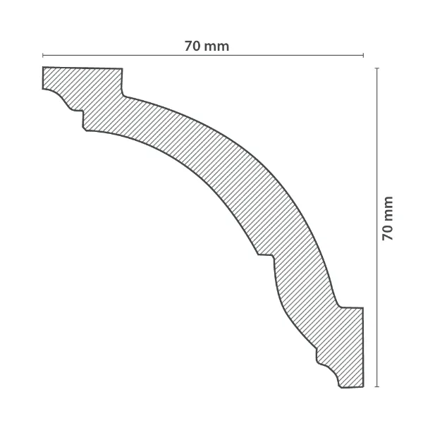 Moulure de Plafond AS (70x70mm) – Image 3