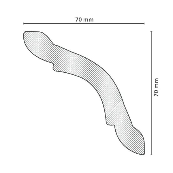 Moulure de Plafond C100 (70x70mm) – Image 3