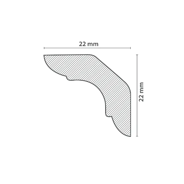 Moulure de Plafond C30 (22x22mm) – Image 3