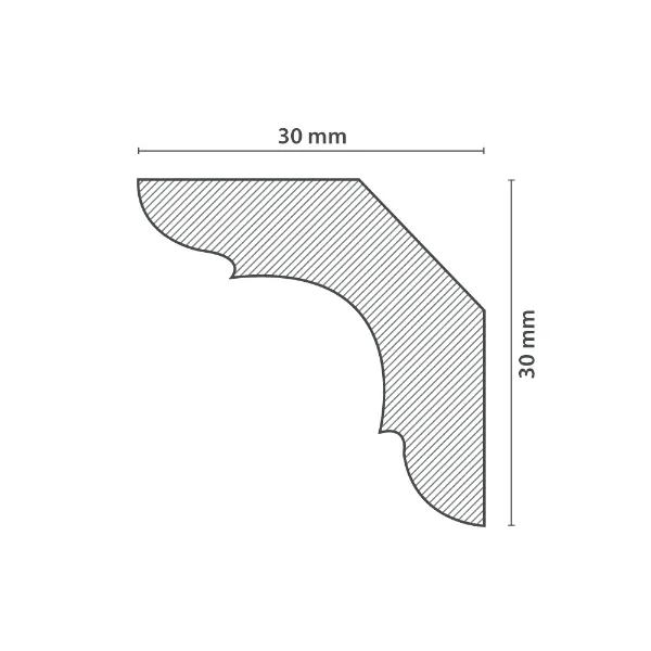 Moulure de Plafond C40 (30x30mm) – Image 3