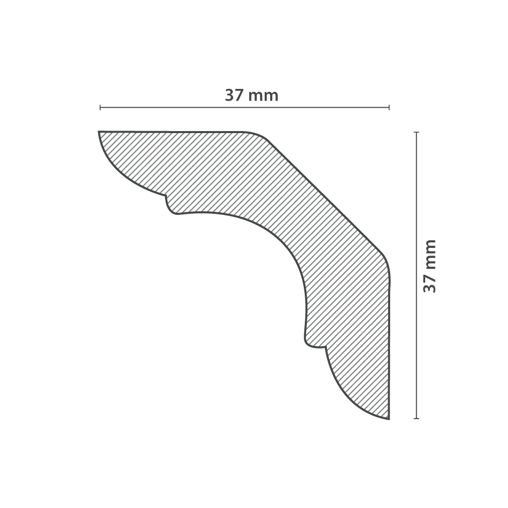 Moulure de Plafond C50 (37x37mm) – Image 3