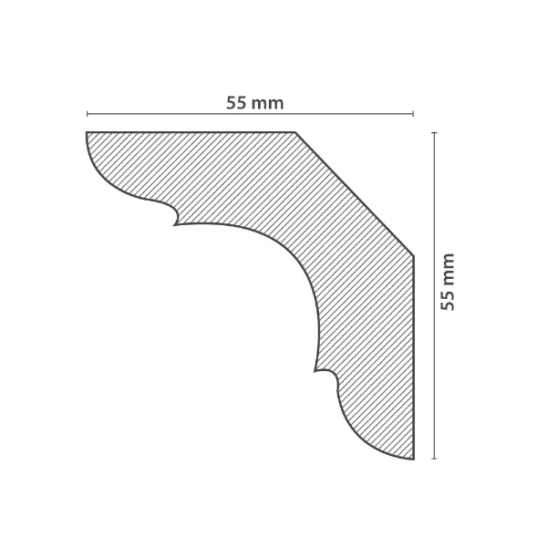 Moulure de Plafond C70 (50x50mm) – Image 3