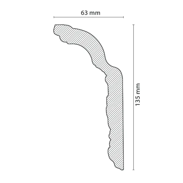 Moulure de Plafond CARMEN (63x135mm) – Image 3