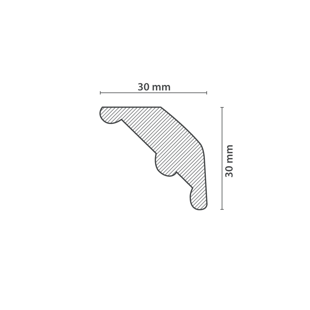 Moulure de Plafond COSA (30x30mm) – Image 3