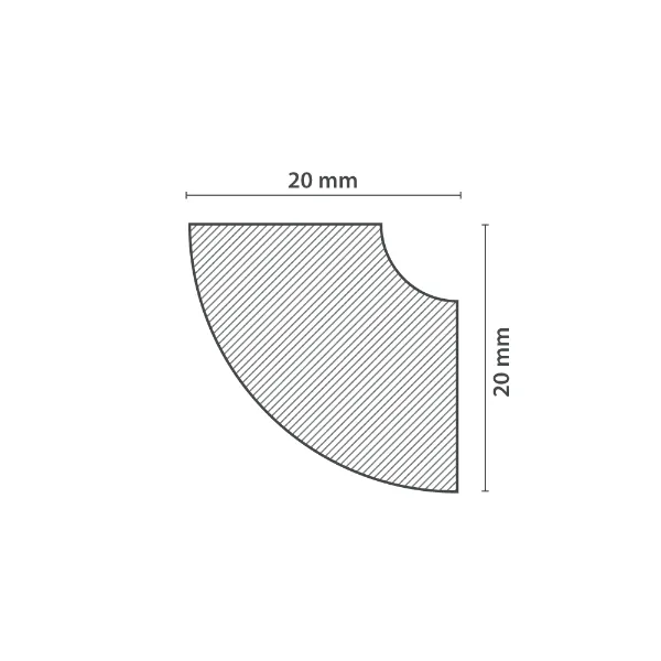 Moulure de Plafond D20 (20x20mm) – Image 3