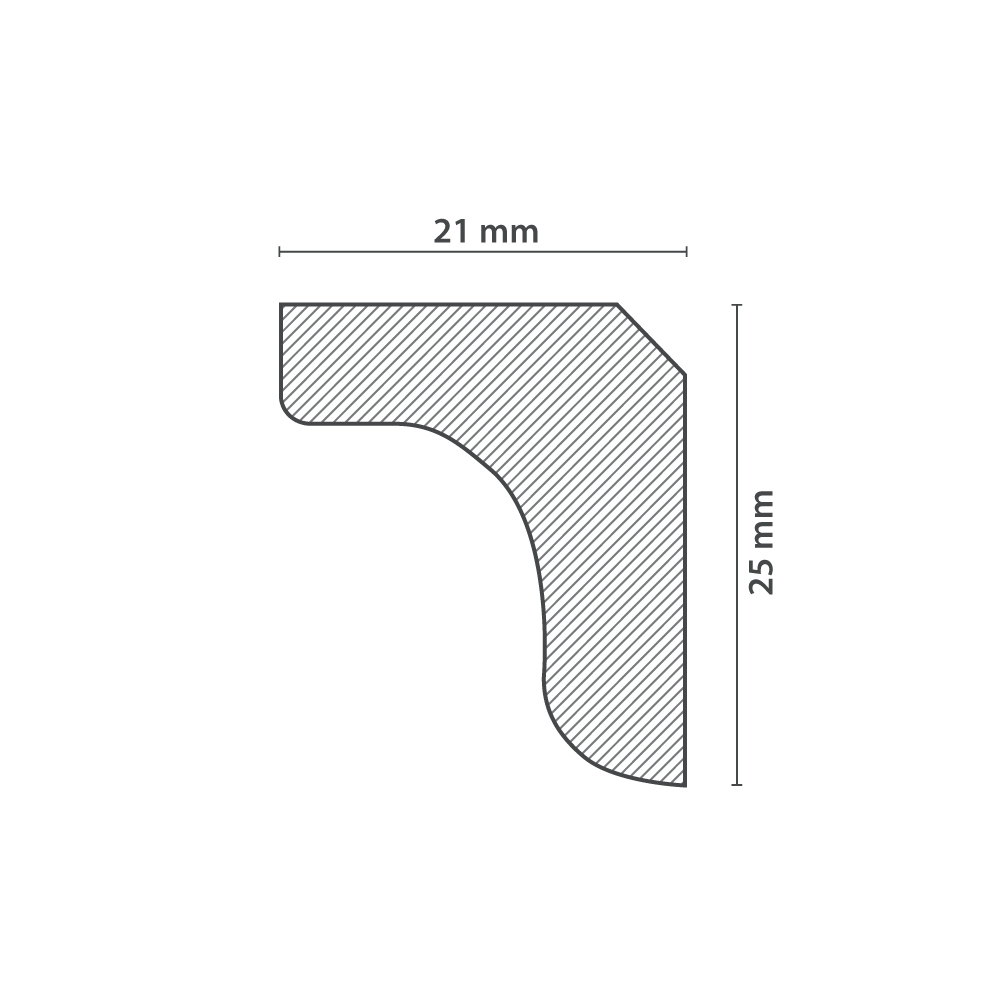Moulure de Plafond D25 (21x25mm) – Image 3