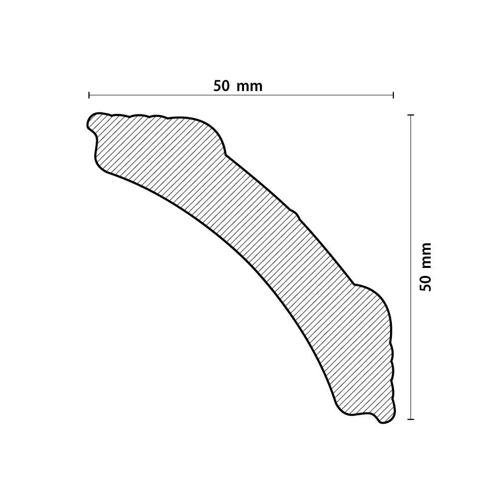 Moulure de Plafond P7 (50x50mm) – Image 4
