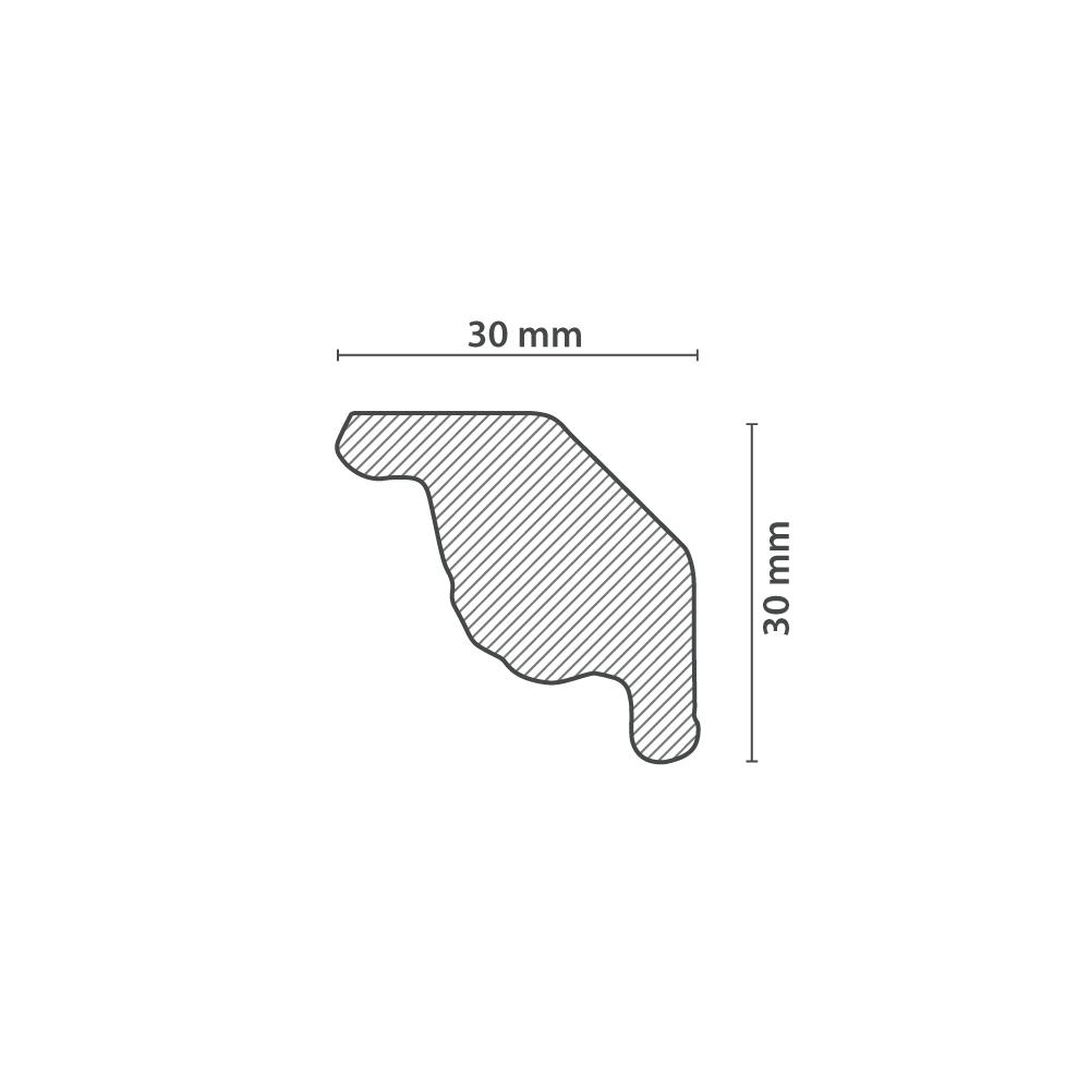 Moulure de Plafond FLEUR (30x30mm) – Image 3