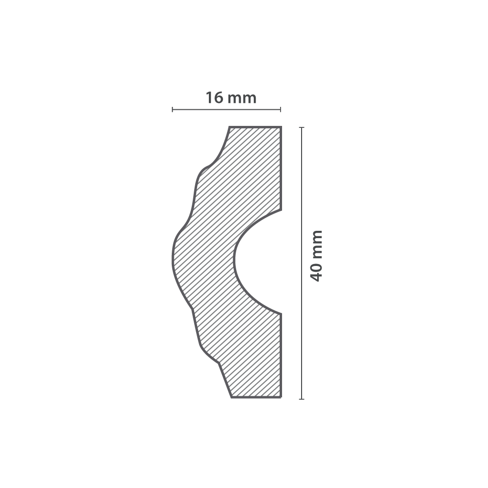 Moulure Murale I40 (16x40mm) – Image 4