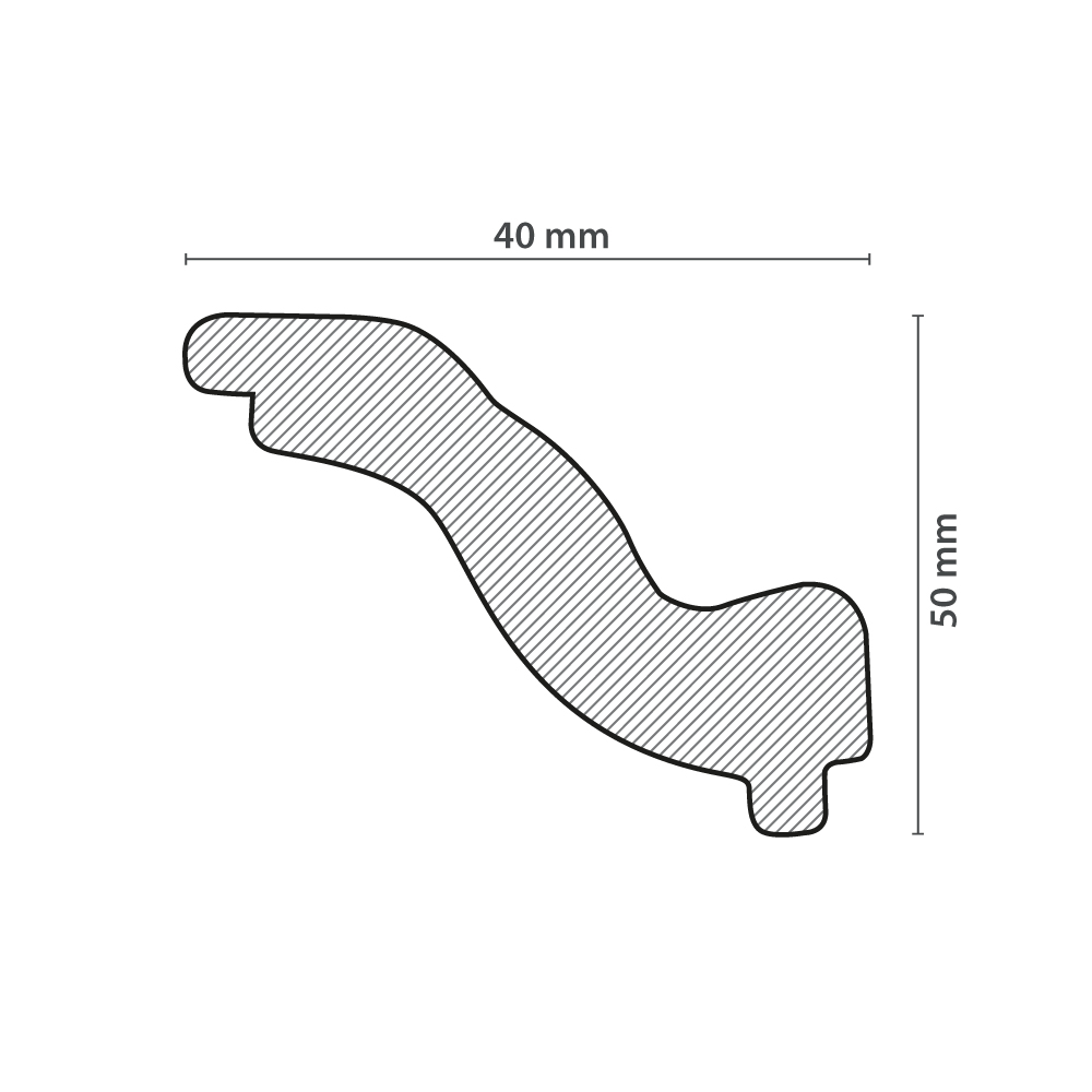 Moulure de Plafond HO (40x50mm) – Image 3