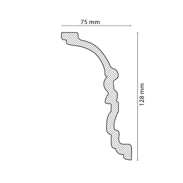 Moulure de Plafond ISABELL (75x128mm) – Image 3