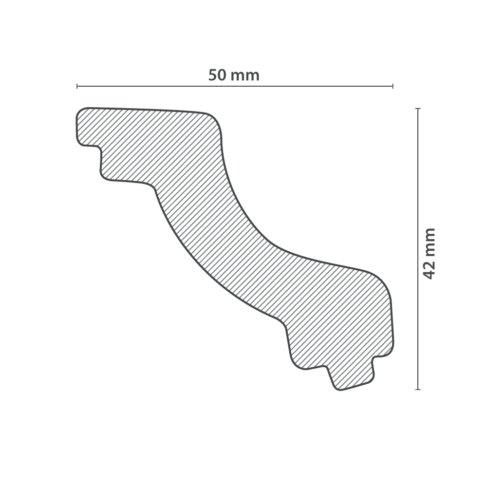 Moulure de Plafond JO (50x42mm) – Image 3