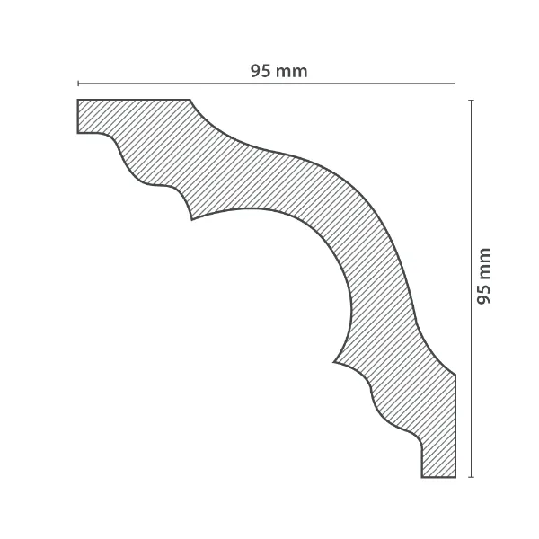 Moulure de Plafond K130 (95x95mm) – Image 3