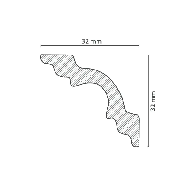 Moulure de Plafond K35 (32x32mm) – Image 3