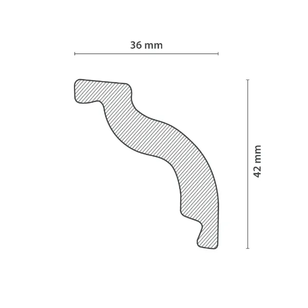 Moulure de Plafond M50 (36x42mm) – Image 3