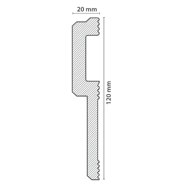 Moulure de Plafond NLA (20x120mm) – Image 3