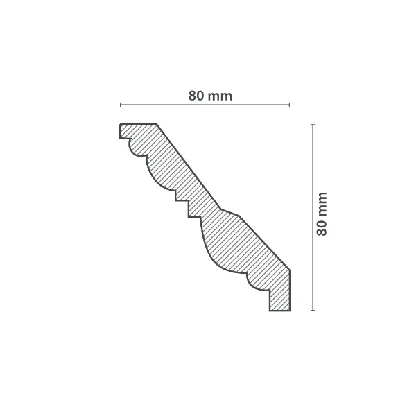 Moulure de Plafond OLGA (80x80mm) – Image 3