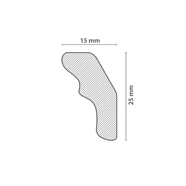 Moulure de Plafond S25 (15x25mm) – Image 3