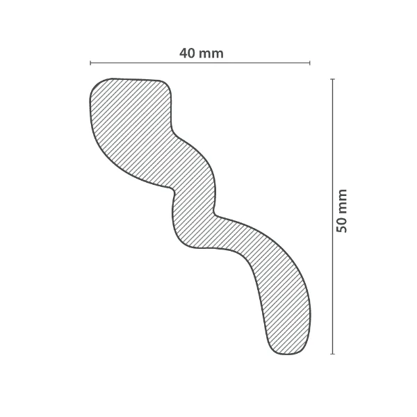 Moulure de Plafond S50 (40x50mm) – Image 3