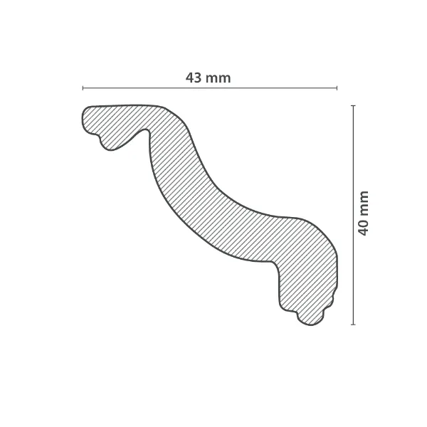 Moulure de Plafond O45 (43x40mm) – Image 4