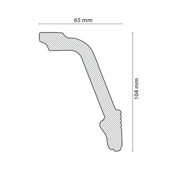 Moulure de Plafond VICTORIA (65x104mm) – Image 3
