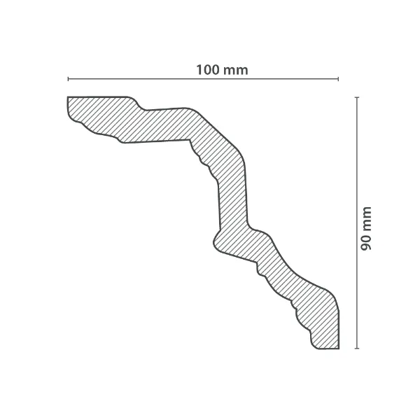 Moulure de Plafond TINA (100x90mm) – Image 3