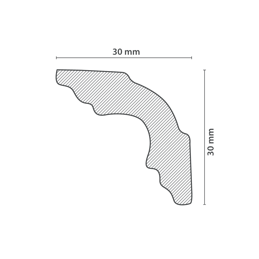 Moulure de Plafond UP22 (30x30mm) – Image 3