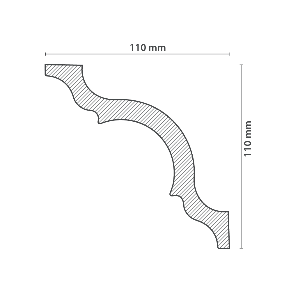 Moulure de Plafond UP230 (110x110mm) – Image 3