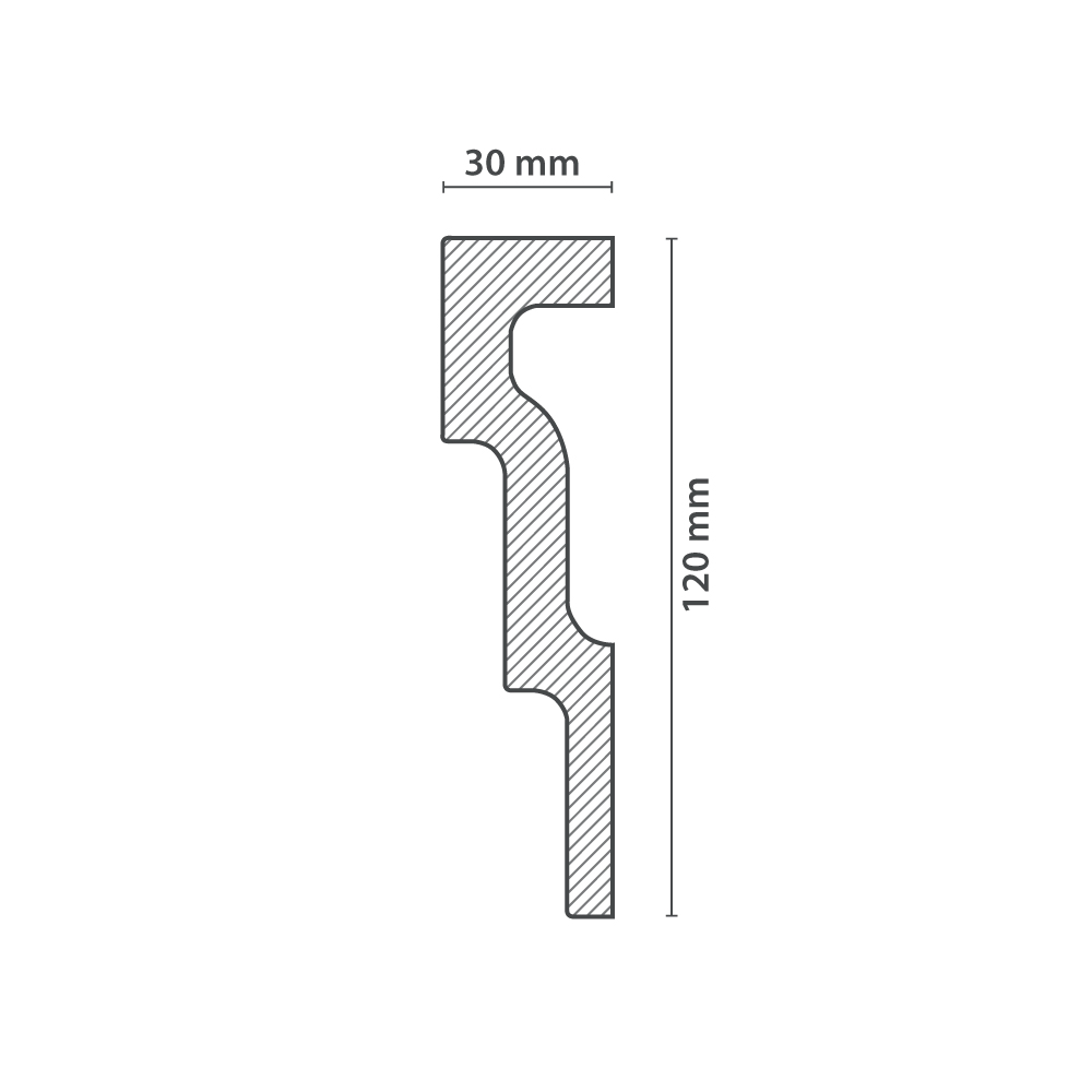 Profil | Moulure de Plafond UP233 (30x120mm) – Image 5
