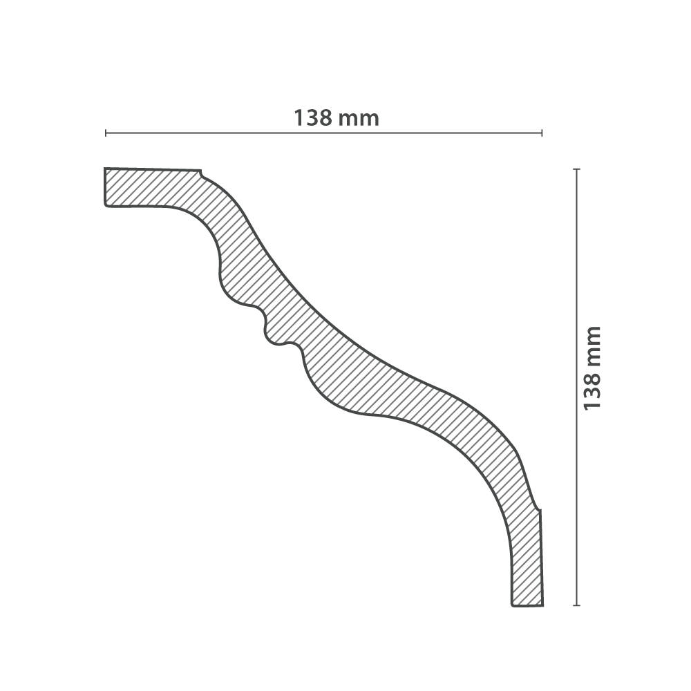 Moulure de Plafond UP237 (138x138mm) – Image 3